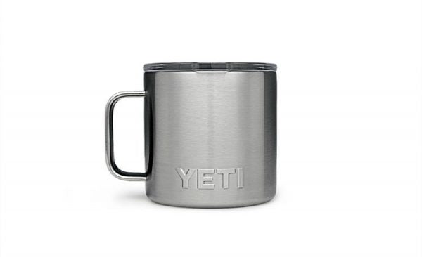 Foto de Pocillo YETI Rambler 14oz - Acero Inoxidable Natural original sobre fondo blanco